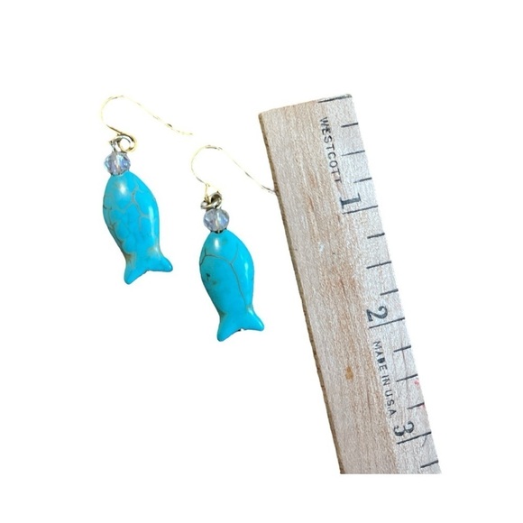 NWT WOMEN'S BLUE NECKLACE, FLOWER RING AND EARRING BUNDLE - Picture 6 of 6